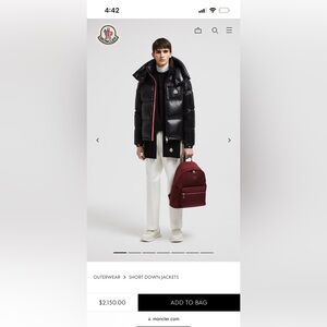 Men’s small Moncler Jacket. Tag still attached never worn.